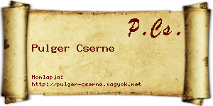 Pulger Cserne névjegykártya